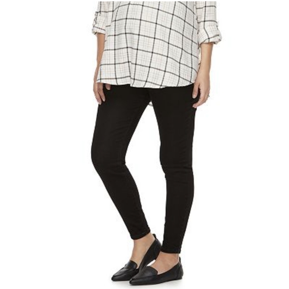 Maternity black jeggings a*glow size 6 - Picture 1 of 6